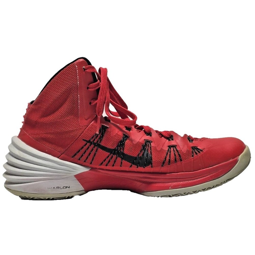 Nike Hyperdunk 2013 Mens Size 10.5 Red Gray High Top Basketball Shoes 599537-600 - Picture 5 of 10